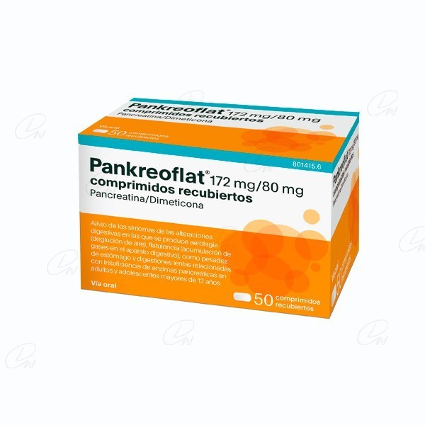 PANKREOFLAT GRAGEAS, 50 comprimidos