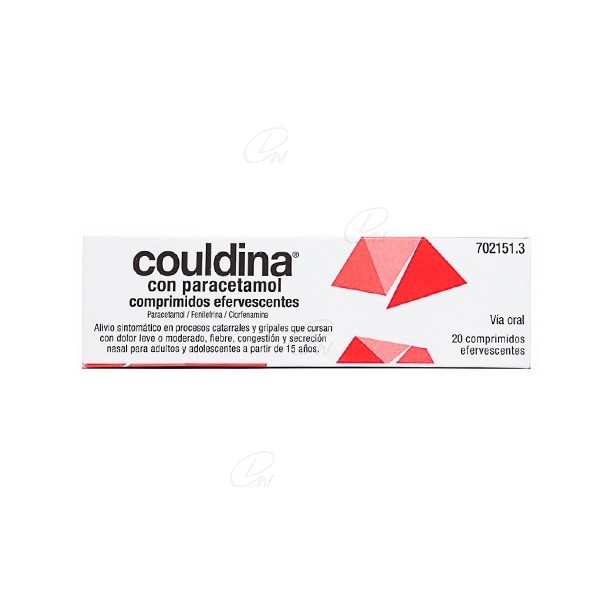 COULDINA CON PARACETAMOL COMPRIMIDOS EFERVESCENTES, 20 comprimidos
