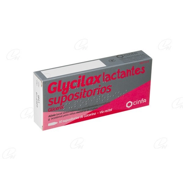 SUPOSITORIOS DE GLICERINA GLYCILAX LACTANTES, 10 supositorios