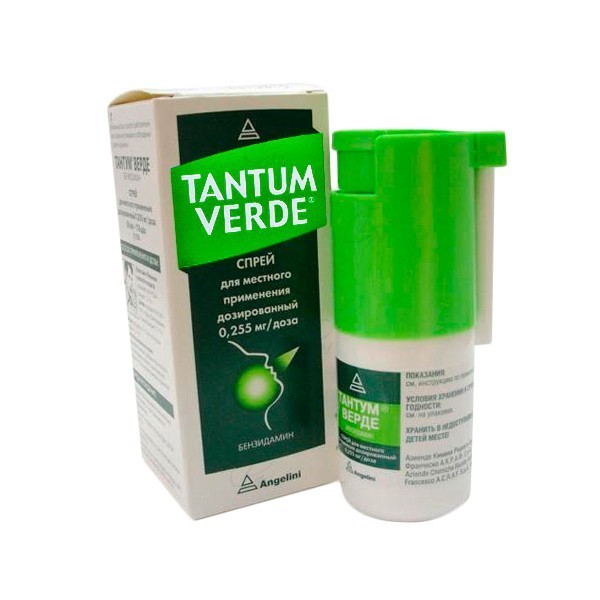 TANTUM VERDE 0,255 mg/PULSACION SOLUCION PARA PULVERIZACION BUCAL, 1 frasco de 15 ml