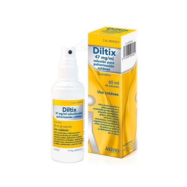 DILTIX 47 mg/ml SOLUCION PARA PULVERIZACION CUTANEA, 1...