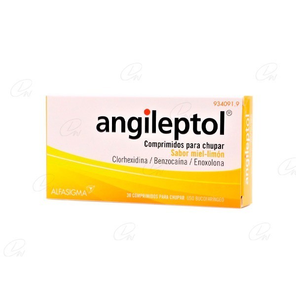 ANGILEPTOL COMPRIMIDOS PARA CHUPAR SABOR MIEL-LIMÓN, 30...