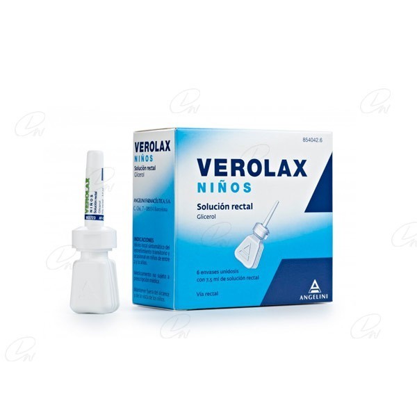 VEROLAX NIÑOS SOLUCION RECTAL, 6 enemas de 2,5 ml