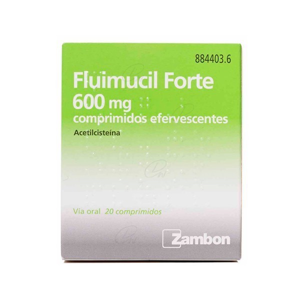 FLUIMUCIL FORTE 600 mg COMPRIMIDOS EFERVESCENTES, 20 comprimidos